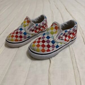 Vans Multicolor Checkered Kids Slip-On Sneakers